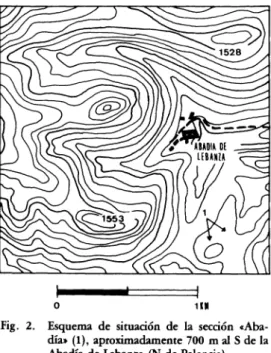 Fig. 5B) está muy tectonizada y en ella sólo se han podido estudiar unos 9 m de las  Ca-pas de Vañes