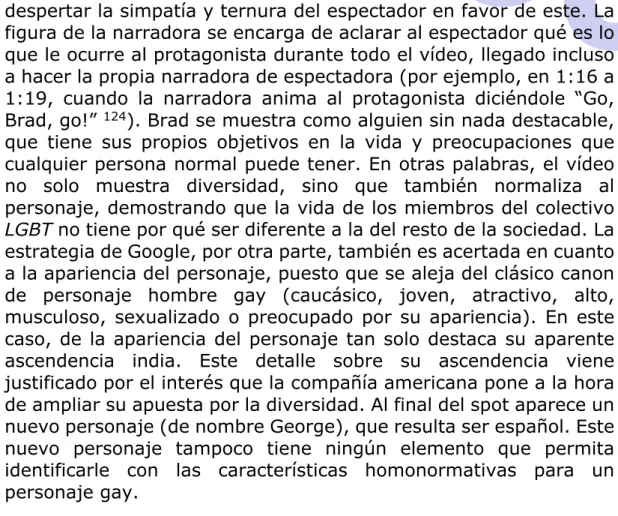 Ilustración 11: escena del spot de Google, donde puede verse cómo Brad flirtea con George