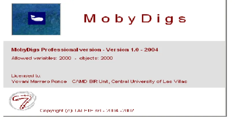 Figura 2. Representación gráfica del programa MobyDigs 