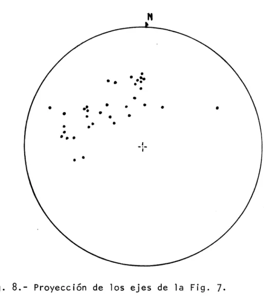 Fig. 8.- Proyección de los ejes de la Fig. 7.