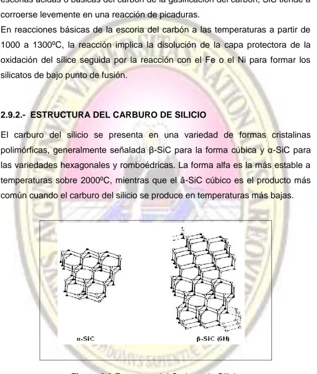 Figura 2.9 Estructura del Carburo de Silicio 