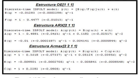 Figura 3.19 Polinomios correspondientes a las estructuras 