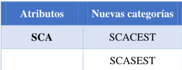 Tabla 2.5 Atributo SCA modificado 