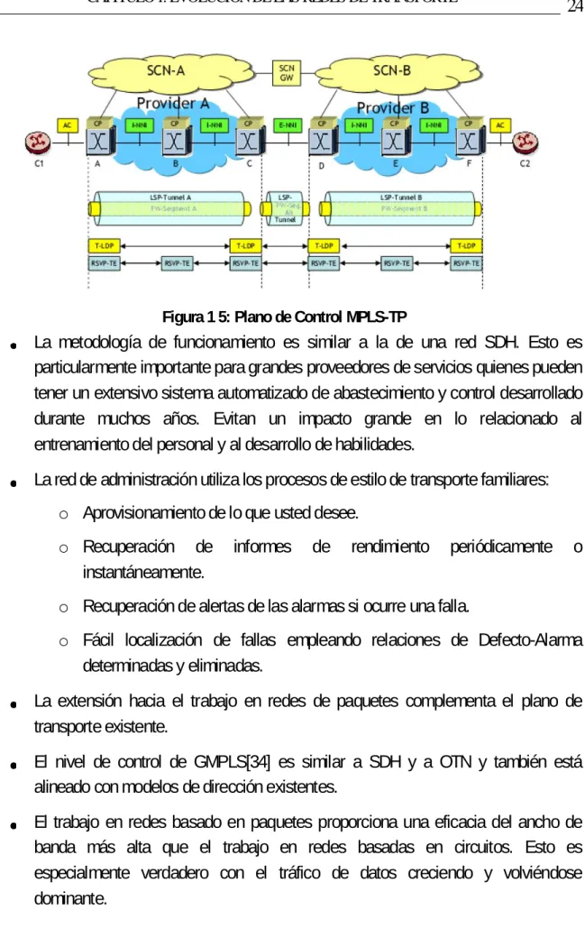 Figura 1 5: Plano de Control MPLS-TP 