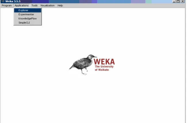 Figura 2.2: Interfaz visual del Weka 