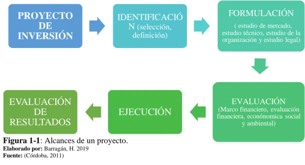 Figura 1-1: Alcances de un proyecto. 