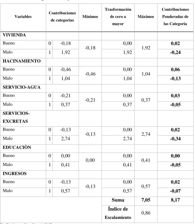 Tabla 9-4 Metodología utilizada para la construcción del INBIP  