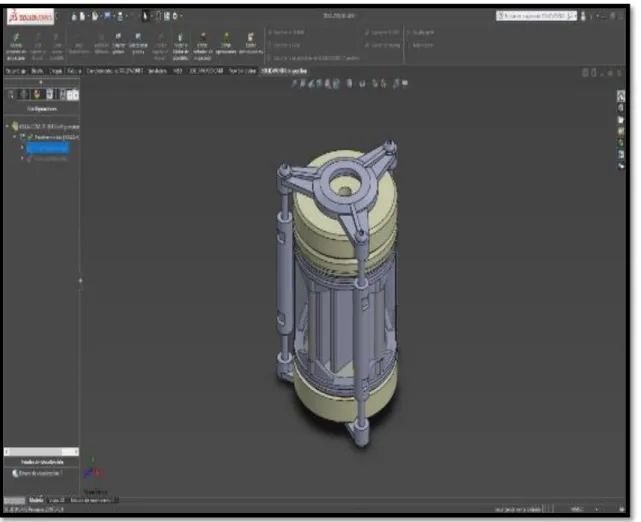 Figura  3-3.  Dimensionamiento  de  la  cara  externa  de  celda  de  combustión  microbiana  en  software “SOLIDWORKS 2019” 