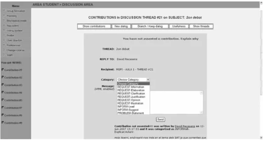 Figure 2. The specific list of cards for a reply to a contribution categorized as INFORM-Explain