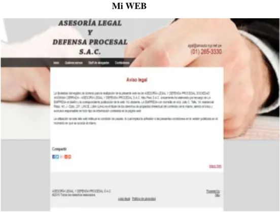 Figura N° 08  Mi WEB 