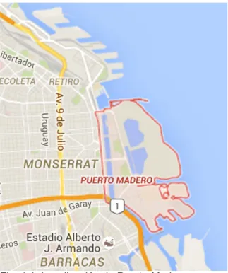 Fig. 1.1. Localización de Puerto Madero.