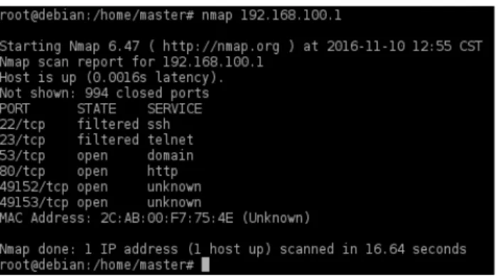 Figura 2.1: Exemple d’execució de l’eina nmap
