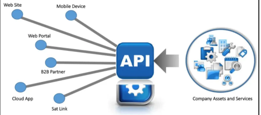 Figura 3.1: Esquema d’una arquitectura basada en una API