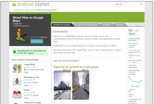 Figura 18. Android Market - Street View