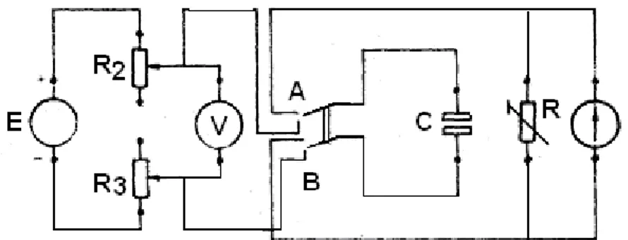 Fig.  4.  Esquema  para  determinar  la  constante  balística  de  carga  de  un  galvanómetro balístico