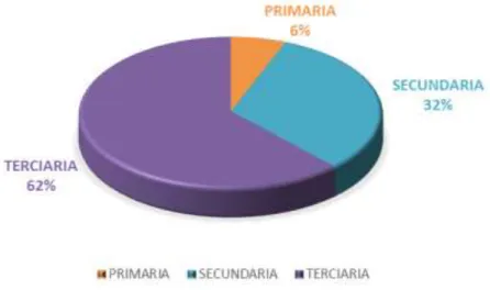 Figura  N°  71:  Porcentajes  de  la  Estructura  Económica  del  Distrito  de  José  Luis  Bustamante y Rivero 