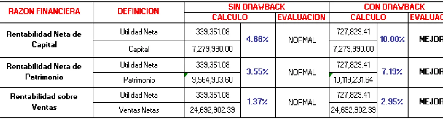 CUADRO N° 16: Índices de Rentabilidad 