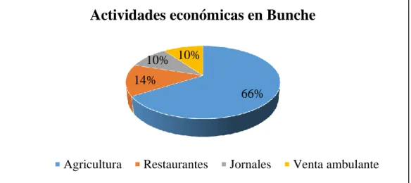 Tabla 4. Zonas de recolección de las áreas de Bunche y Sálima. 