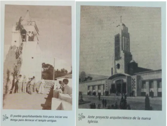 Figura 1-4 Derrocamiento de templo y ante proyecto arquitectónico 