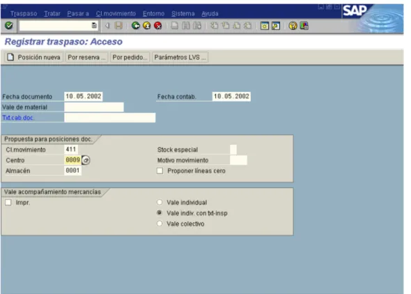 Figura 13. GUI de SAP