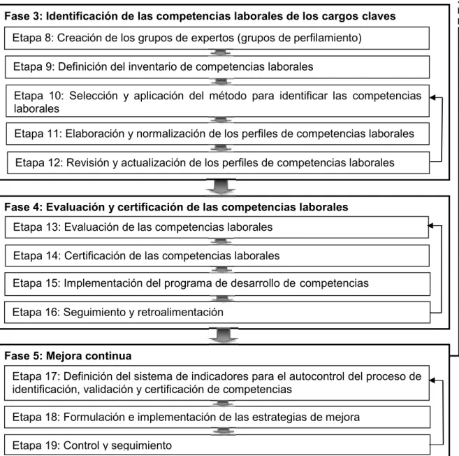 Figura 2.  Procedimiento general  para identificar,  validar  y  certificar  competencias  en  la Empresa GeoSÍ