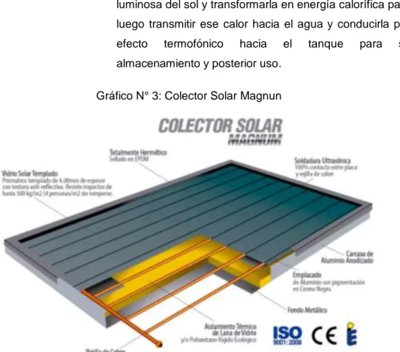 Gráfico N° 3: Colector Solar Magnun 
