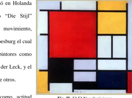 Fig. II. 23 El Neoplasticismo