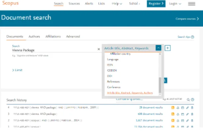 Figura 4.1: Interfaz Web de Scopus.