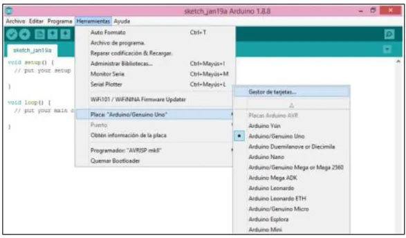 Figura 25-2 Configuración para descarga de la placa NODE MCU 