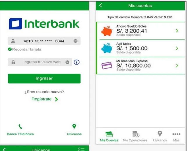 Figura 8: Aplicación Banca Móvil Interbank. 