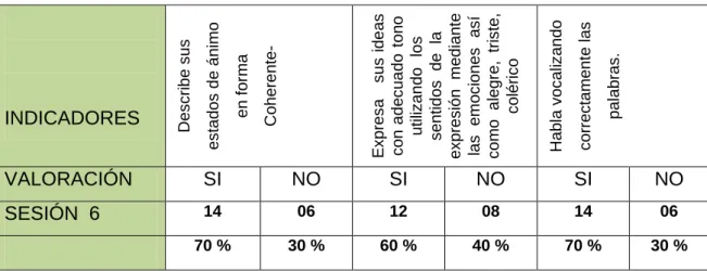 Figura 5: Lista de cotejo N°6 