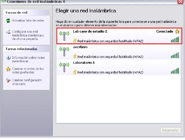 Figura 21. Verificación de la conexión con el servidor.  