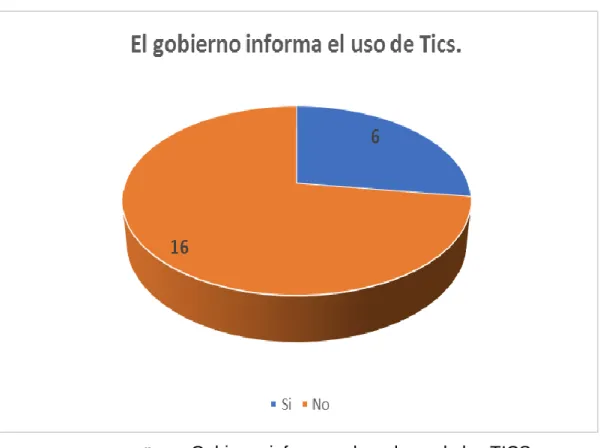 Cuadro 9: Gobierno informa sobre el uso de las TICS 