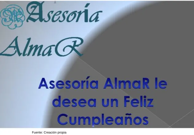 Figura 7: Postal felicitación clientes. 