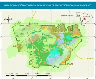 Figura 6.1 Localización de la Reserva de Producción de Fauna Chimborazo 