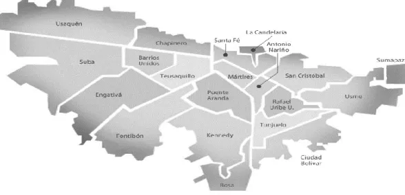 Gráfico 2: Mapa Localidades Bogotá, D.C.