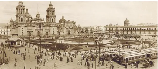 Fig. 5: Edificaciones en el Centro Histórico de Ciudad de México. 