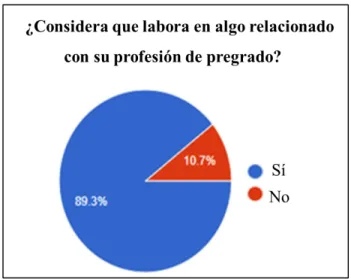 Gráfico 4. Relación ocupación – profesión de pregrado.  