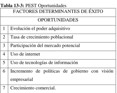 Tabla 14-3: PEST Amenazas 