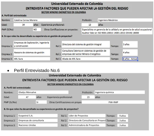 Tabla No.3: Estructura de entrevistas por categorías de Indagación 