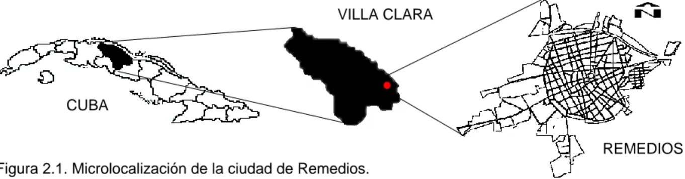 Figura 2.1. Microlocalización de la ciudad de Remedios.  