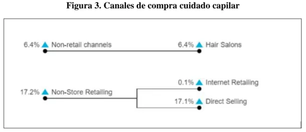 Figura 3. Canales de compra cuidado capilar 