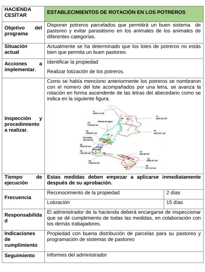 Cuadro 15: DESARROLLO DEL PLAN SANITARIO EN LOS ANIMALES 