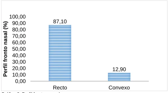 Gráfico 2. Perfil fronto - nasal 