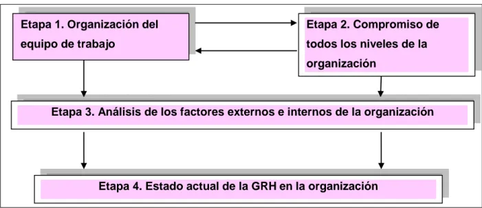 Figura  2.3.1    Procedimiento  para  el  diagnóstico  de  la  GRH  en  el  Sector  Empresarial  Cubano