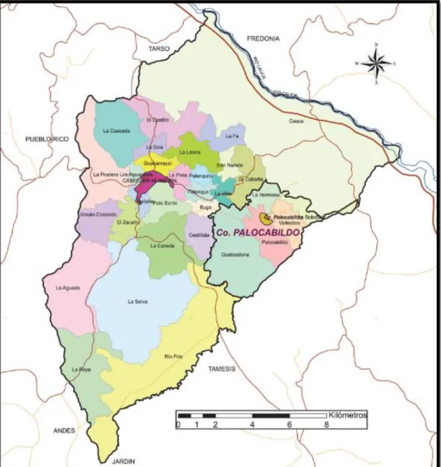 Figura 2: Mapa político de Jericó 