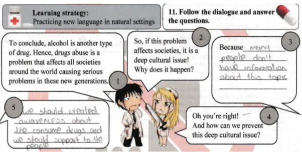 Figure 16. Students’ artefacts: worksheet 3 
