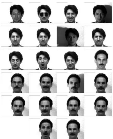 Gráfico 2-3: Fotografías de la base de datos Normalized Yale Face Database 