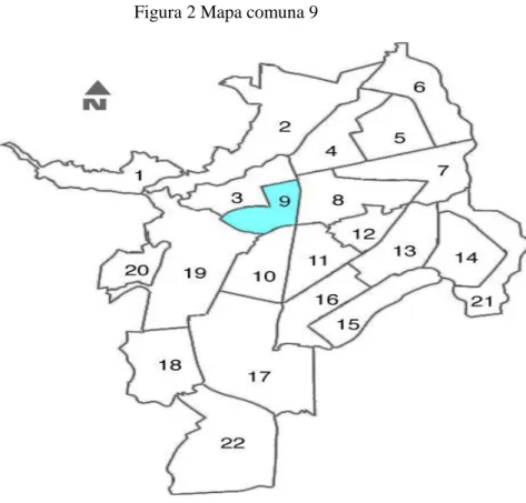 Figura 2 Mapa comuna 9 