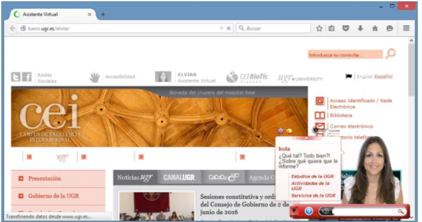Figura 8. Sitio web de la universidad de granada. Tomado de [9] 